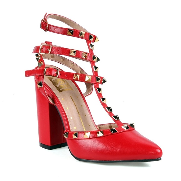 2Owen-02 Studded Women's High Heel Pump - Picture 1 of 3